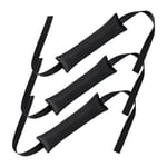 3-pack Heatless Curling Rod Pannband för Overnight Curls Svart