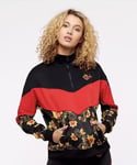 WOMENS NIKE TRACK FLORAL PRINTED JACKET TOP SIZE XS (921650 010) BLACK/ RED