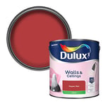 Dulux Walls & Ceilings Silk Emulsion Paint, Pepper Red, 2.5 Litres
