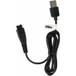 Vhbw - Câble de charge compatible avec Panasonic ES-LV70, ES-LV81, ES-LV90, ES-LV95, ES-LV97, ES-RF31 rasoir - Câble d'alimentation, 120 cm, noir