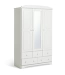 Argos Home Nordic 3 Door 5 Drawer Mirror Wardrobe - White