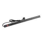 Powercool 1U PDU Vertical Type 12Way Surge Protector 1.8m UK Plug