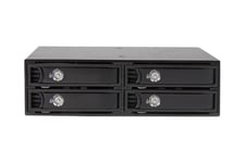 StarTech.com 4-Bay Mobile Rack Backplane for 2.5in SATA/SAS Drives - Hot Swap SSDs/HDDs from 5-15mm - Supports SAS II & SATA III (6 Gbps) - lagringskabinet