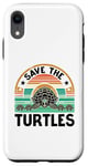 Coque pour iPhone XR Save The Turtles, animal marin et amoureux des tortues de mer