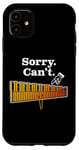 Coque pour iPhone 11 « Désolé, je ne peux pas. Je dois jouer à Marimba » Une blague percussionniste