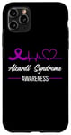 Coque pour iPhone 11 Pro Max Ruban violet pour sensibilisation au syndrome d'Aicardi