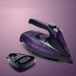 Way bocke 2-in-1 Cord or Cordless Iron with Non-Stick Ceramic Soleplate,Anti Calc and Self Cleaning Functions, 2400 W,Purple