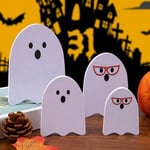 4 PCS Halloween Ghosts Cute Ghosts Fit for Centerpiece Tiered Tray Home Wi L2U2