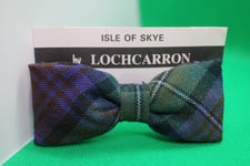 Locharron Scotland Isle of Skye Tartan Bow Tie Tenax Clip-On