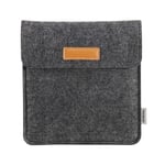 MoKo Sleeve Compatible with Kindle Oasis 2019/2017, Protective Felt Accessories Cover Case Pouch Bag with Dual Pockets Fits 7 Inch Kindle Oasis E-reader, Dark Gray