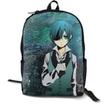 Kimi-Shop Black Butler-Ciel Phantomhive Anime Cartoon Cosplay Canvas Shoulder Bag Backpack Popular Lightweight Travel Daypacks School Backpack Laptop Backpack