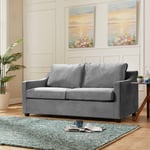 Cooper Velvet Fabric Pull Out Sofa Bed With Mattress