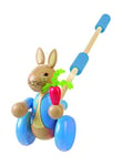 Peter Rabbit Toys - Peter Rabbit Wooden Push Along Walker, Baby, Toddler, 1 Year Olds - Walking Activity Pull Toy, Girls, Boys - Official Licensed Beatrix Potter Peter Rabbit Gifts by Orange Tree Toys