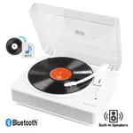RP162W Record Player with Bluetooth Speakers, Vinyl Turntable to USB Digital MP3