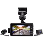 Motorcycle DVR Dash Camera with Front Rear Camera Dual Video Loop Recording3658