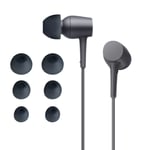 kwmobile 6x Replacement Ear Tips Compatible with Sony MDR-EX750BT / WI-1000X / WI-H700 / WI-C200 - Silicone Tips for Earphones - Grey