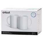 Cricut Mugs vierges, Blanc, 425 ml, 2 tasses à sublimation à encre infusible, pour une utilisation avec Cricut Mug Press et Cricut Infusible 2007823