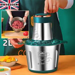 NEW Electric Food Chopper 250W Food Processor Meat Grinder with 2L Steel Bowl
