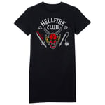 Stranger Things Hellfire Club Vintage Women's T-Shirt Dress - Black - S - Black