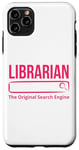 Coque pour iPhone 11 Pro Max Librarian Le moteur de recherche original Funny Bookworm Library