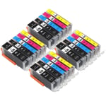 20 Ink Cartridges (5 Set) for Canon PIXMA MG5753, MG7750, TS5051, TS8050