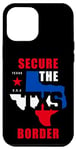 Coque pour iPhone 15 Plus Secure The Border Quote – State of Texas USA Graphic
