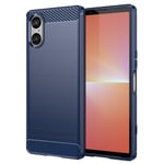 SKALO Sony Xperia 5 V Armor Carbon Stöttåligt TPU-skal - Fler färger Blå