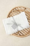 Luxury 100% Organic Satin Edged Baby Blanket - (White & White)