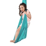 Indoor Kids Therapy Swing Toy Set Nylon Snuggle Sensory Swing Snuggle Cuddle Hammock Seat For Children With Autism, ADHD, Aspergers (Color : CYAN, Size : 100X280CM/39X110IN)