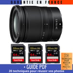Nikon Z 24-70mm f/4 S + 3 SanDisk 64GB UHS-II 300 MB/s + Guide PDF ""20 TECHNIQUES POUR RÉUSSIR VOS PHOTOS