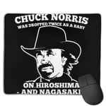 Chuck Norris was Dropped Twice As A Baby Customized Designs Non-Slip Rubber Base Gaming Mouse Pads for Mac,22cm×18cm， Pc, Computers. Ideal for Working Or Game