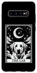 Coque pour Galaxy S10+ Carte de tarot vintage croissant de lune labrador retriever chien maman
