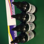 4 BLACK 100ml Lubrink REFILL INK Bottles HP Deskjet 3637 3638 Printers HP302 302