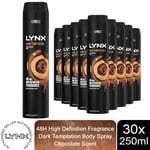 Lynx XXL Aerosol Deodorant Body Spray Dark Temptation 48H Protection 250ml, 30pk