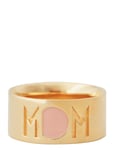 Mom Ring Gold Plated Gold Design Letters