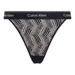 Calvin Klein Trosor Modern Lace Thong Svart polyamid Large Dam