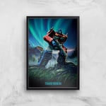 Transformers Optimus Prime A2 Giclee Art Print - A2 - Black Frame