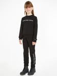 Calvin Klein Kids' Cotton Logo Sweatshirt & Joggers Set, Ck Black
