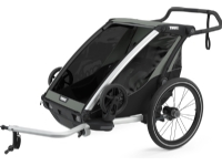Thule Chariot Lite 2 2-i-1 multifunksjonell sykkelhenger for to barn | Agave