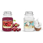Yankee Candle Scented Candle | Black Cherry Large Jar Candle | Long Burning Candles: up to 150 Hours & Scented Candle | Coconut Splash Large Jar Candle | Long Burning Candles: up to 150 Hours