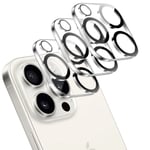 [3-Pack] iPhone 15 Pro Max Linsskydd av Härdat Glas - Skydd för Kamera, Anti-Reptåligt