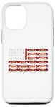 Coque pour iPhone 12/12 Pro Hot Dog Drapeau américain 4 juillet patriotique été barbecue drôle