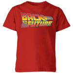 Back To The Future Classic Logo Kids' T-Shirt - Red - 3-4 Years - Red