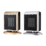 Teeyyui Ceramic Heater, Mini Ceramic Fan Heater, Multifunctional Three Seconds Fast Heat Electric Heater, for Household Dormitory (Gold-EU)