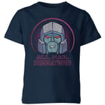 Transformers All Hail Megatron Kids' T-Shirt - Navy - 3-4 Years