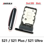 Double s21 noir - Support de carte SD pour Samsung Galaxy, Ultra Fe, double fente pour carte SIM, pièces de r