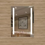Xinyang 500x700 Bathroom Wall Mirror with LED Lights,with Demister Pad,Dual Touch Sensor,IP44,Portrait or Landscape-Strip