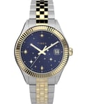 New Ladies Timex Celestial Legacy Bi Colour Crystal Star Fluted Bezel 50m Watch