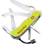 Victorinox Rescue Tool Swiss Army Pocket Knife, Large, Multi Tool, 13 Functions, Window Breaker, Saw, Yellow