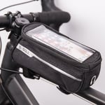 Forever Waterproof Bike Frame Bag with Phone Holder - Svart